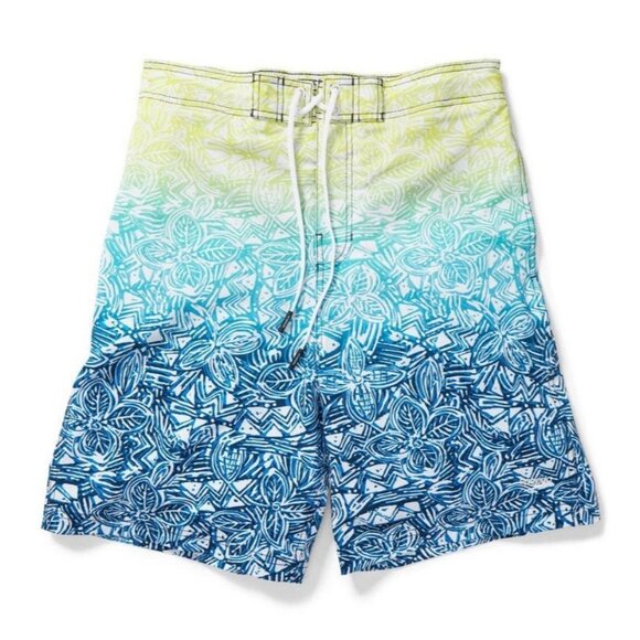 SPEEDO MENS L SWIM TRUNKS SHORTS DRAWSTRING ELASTIC WAIST MESH LINED Tropical - Picture 1 of 9